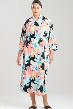 Natori Plus Sizes|Robes & Kimonos-Geisha Garden Knit Robe