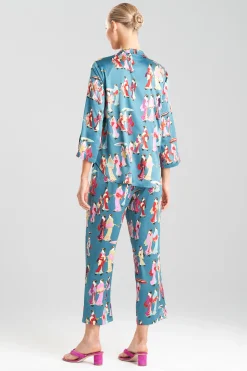 Natori Pajama Sets-Geisha-Printed Satin PJ