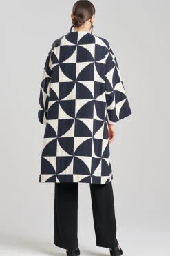 Natori Jackets & Outerwear-Geo Mod Jacquard Coat