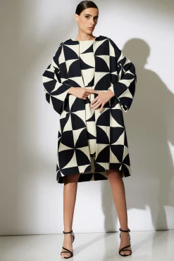 Natori Jackets & Outerwear-Geo Mod Jacquard Coat