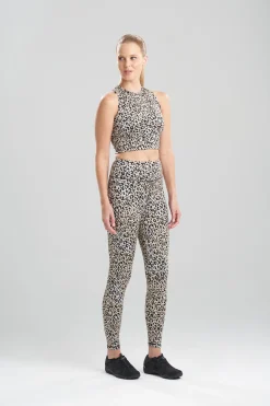 Natori Tops|Athleisure-Getaway Crop Halter Jacqaurd Top