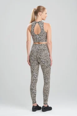 Natori Tops|Athleisure-Getaway Crop Halter Jacqaurd Top