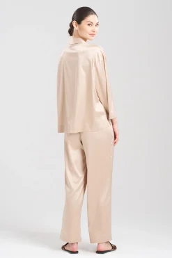 Natori Pajama Tops-Glamour Button Down Top