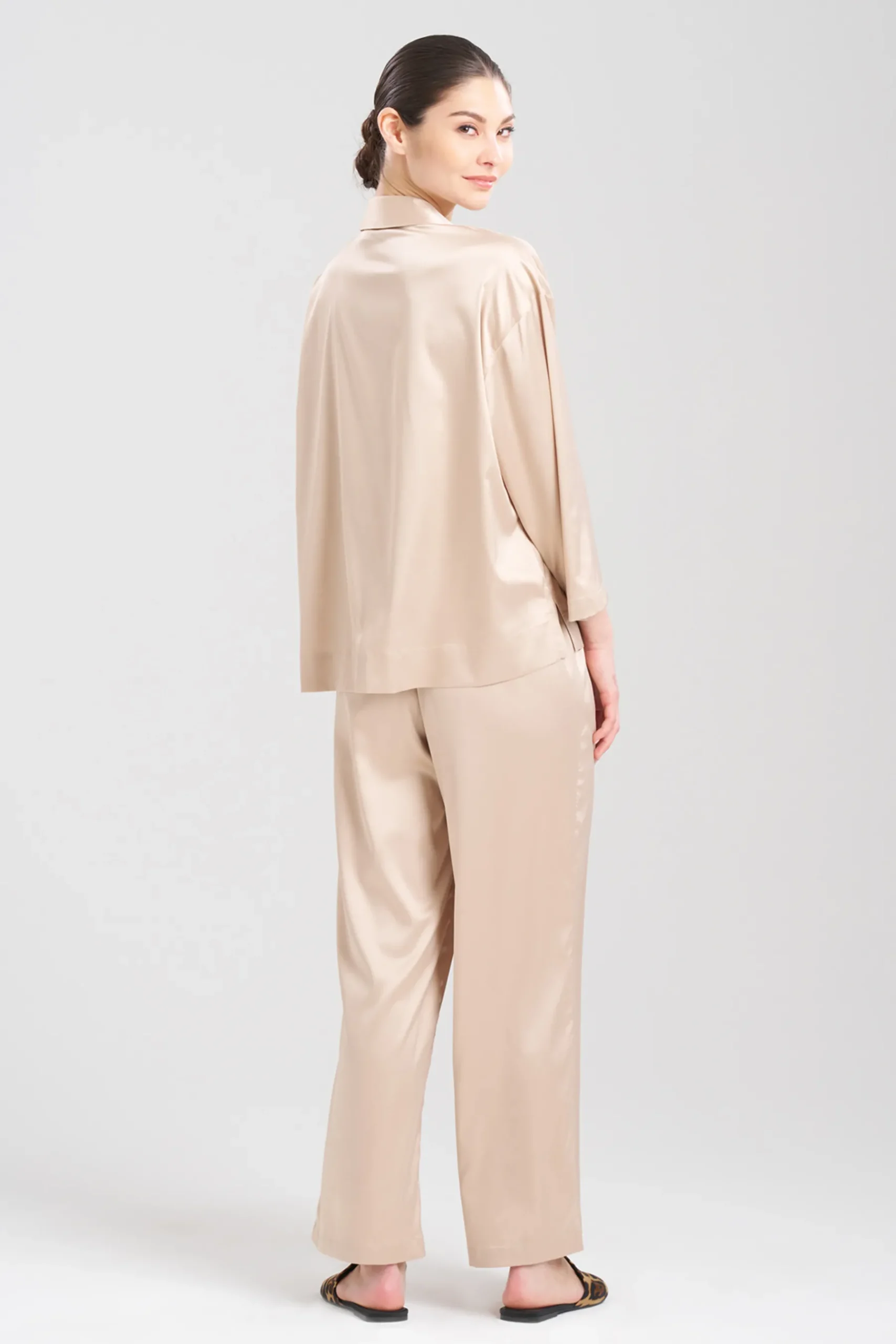 Natori Pajama Tops-Glamour Button Down Top