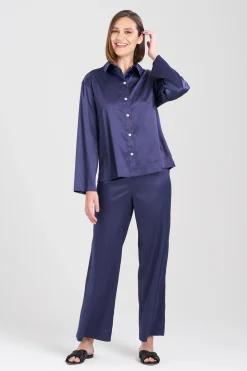 Natori Pajama Tops-Glamour Button Down Top