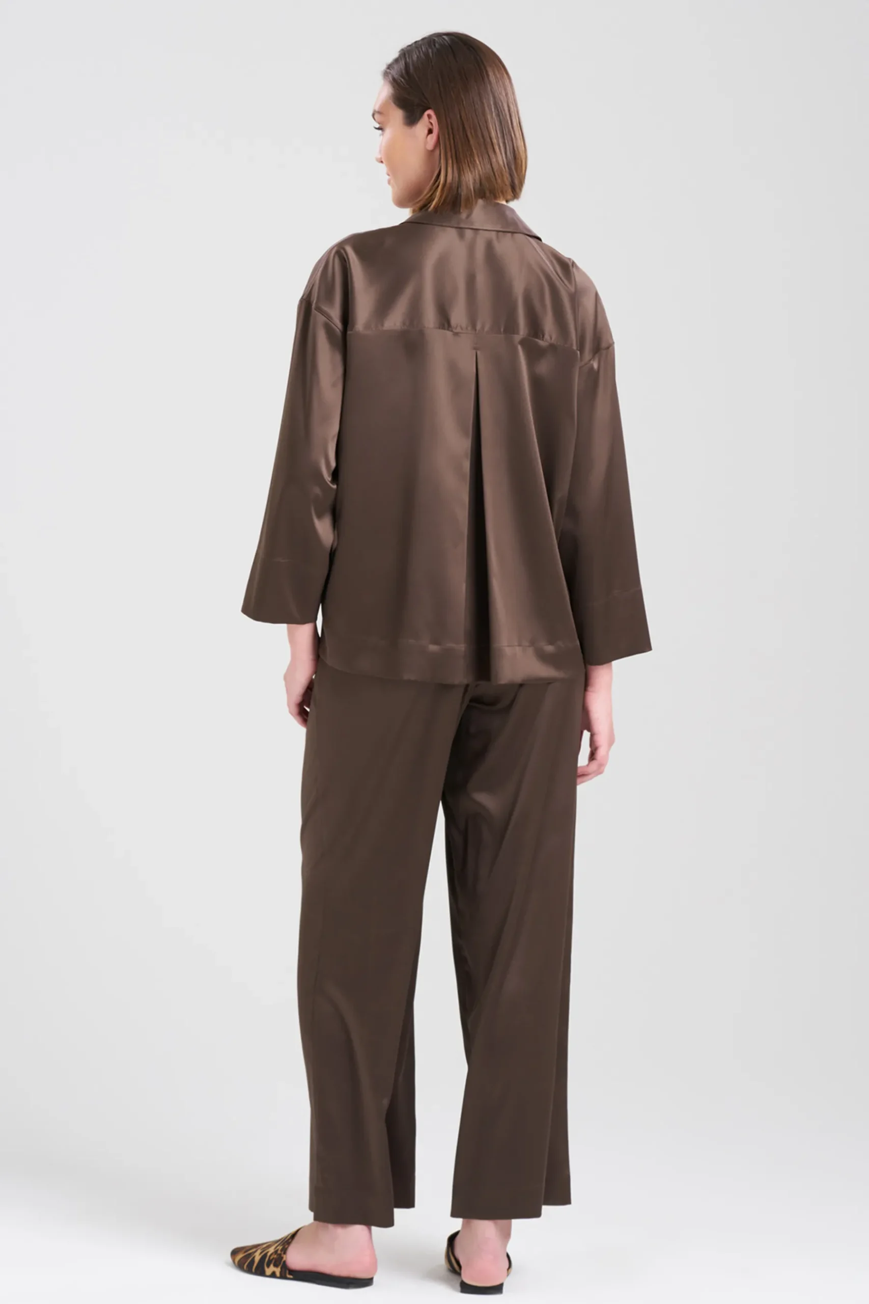 Natori Pajama Tops-Glamour Button Down Top