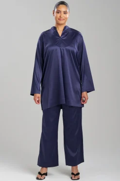 Natori Sleepshirts-Glamour Mandarin Tunic Sleepshirt