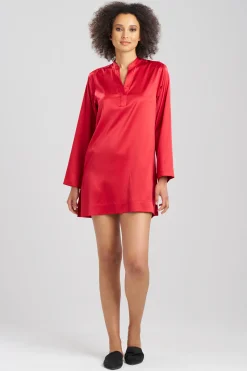 Natori Sleepshirts-Glamour Mandarin Tunic Sleepshirt