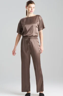 Natori Pajama Bottoms|Lounge Bottoms-Glamour Straight Leg Pants