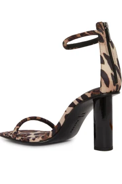 Natori Sandals-Glow Luxe Leopard Satin Block Heel Sandal