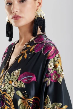 Natori Earrings-Plated Brass Geo Tassel Clip Earrings