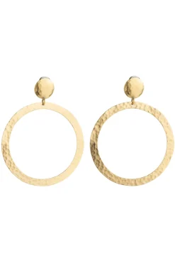 Natori Earrings-Plated Brass Hoop Clip Earrings