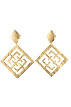 Natori Earrings-Plated Brass Infinity Clip Earrings