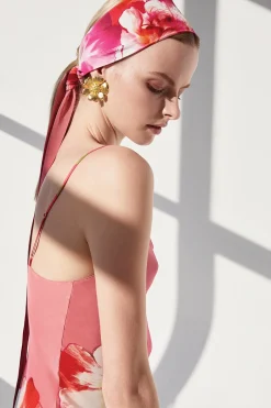 Natori Earrings-Gold Plated Brass Peony Clip Earrings