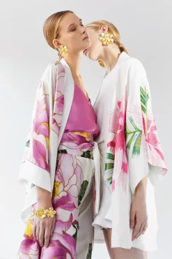 Natori Earrings-Gold Plated Brass Peony Clip Earrings