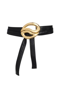 Natori Belts-Plated Brass Teardrop Pendant Belt
