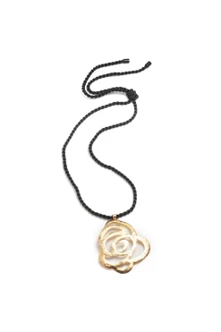 Natori Necklaces-Plated Floral Scroll Necklace