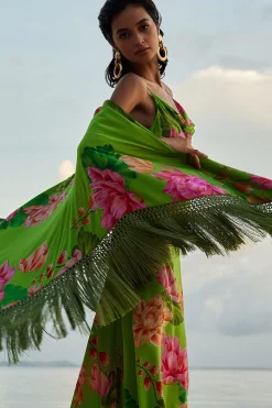 Natori Scarves & Shawls-Hanabi Fringe Silk Shawl