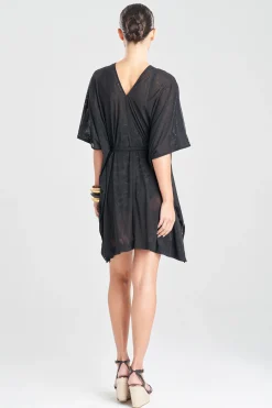 Natori Honeymoon|Beach Caftans-Heleneca Mesh Belted Short Caftan