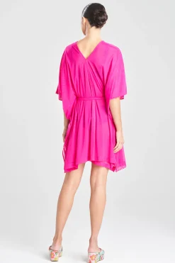 Natori Honeymoon|Beach Caftans-Heleneca Mesh Belted Short Caftan