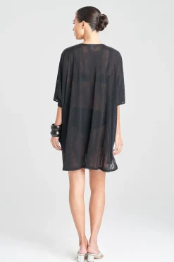 Natori Honeymoon|Beach Caftans-Heleneca Mesh Wedge Short Caftan