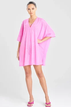 Natori Honeymoon|Beach Caftans-Heleneca Mesh Wedge Short Caftan