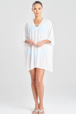 Natori Honeymoon|Beach Caftans-Heleneca Mesh Wedge Short Caftan