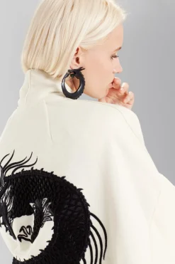 Natori Earrings-Horn Dragon Clip Earrings