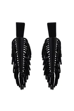 Natori Earrings-Horn Tassel Clip Earrings