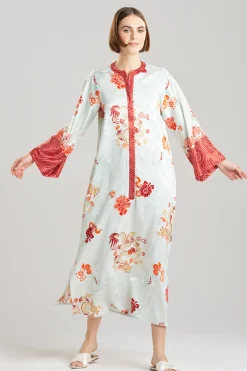 Natori Plus Sizes|Caftans-Imperial Dragon Jacquard Zip Caftan