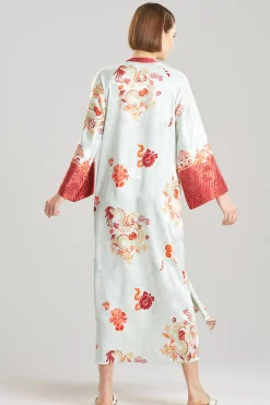 Natori Plus Sizes|Caftans-Imperial Dragon Jacquard Zip Caftan