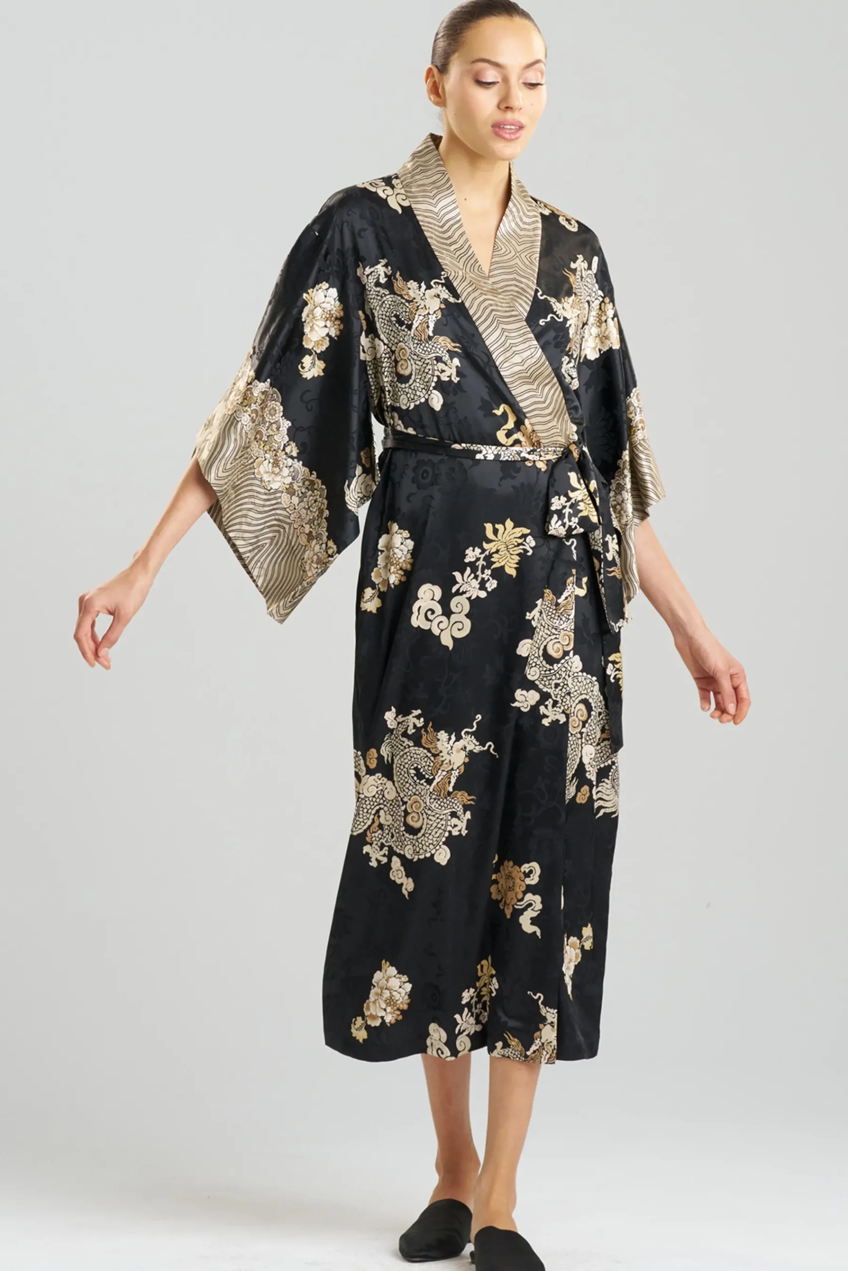 Natori Robes & Kimonos-Imperial Dragon Jacquard Robe