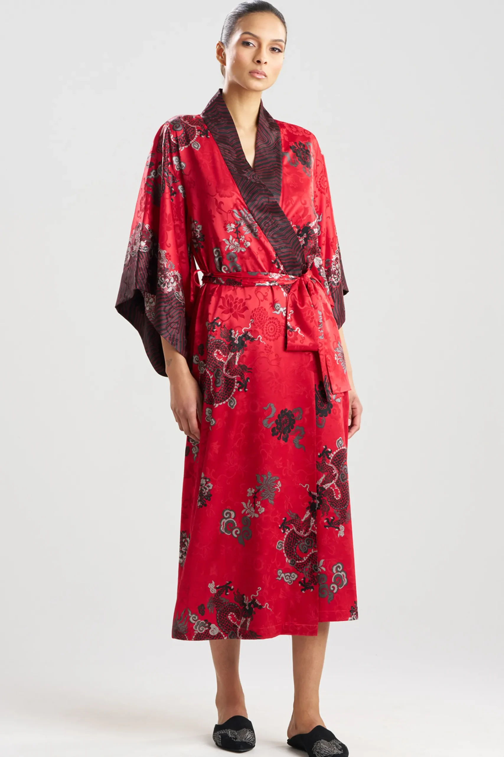 Natori Robes & Kimonos-Imperial Dragon Jacquard Robe