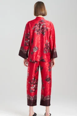 Natori Pajama Sets-Imperial Dragon Jacquard Mandarin PJ