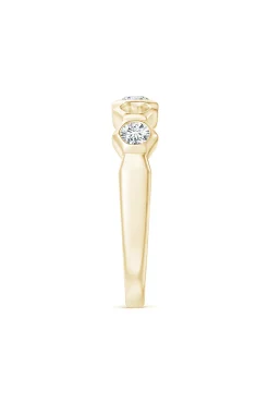 Natori Rings|Indochine-Indochine 14k Hexagon Alternating 3-Diamond Ring