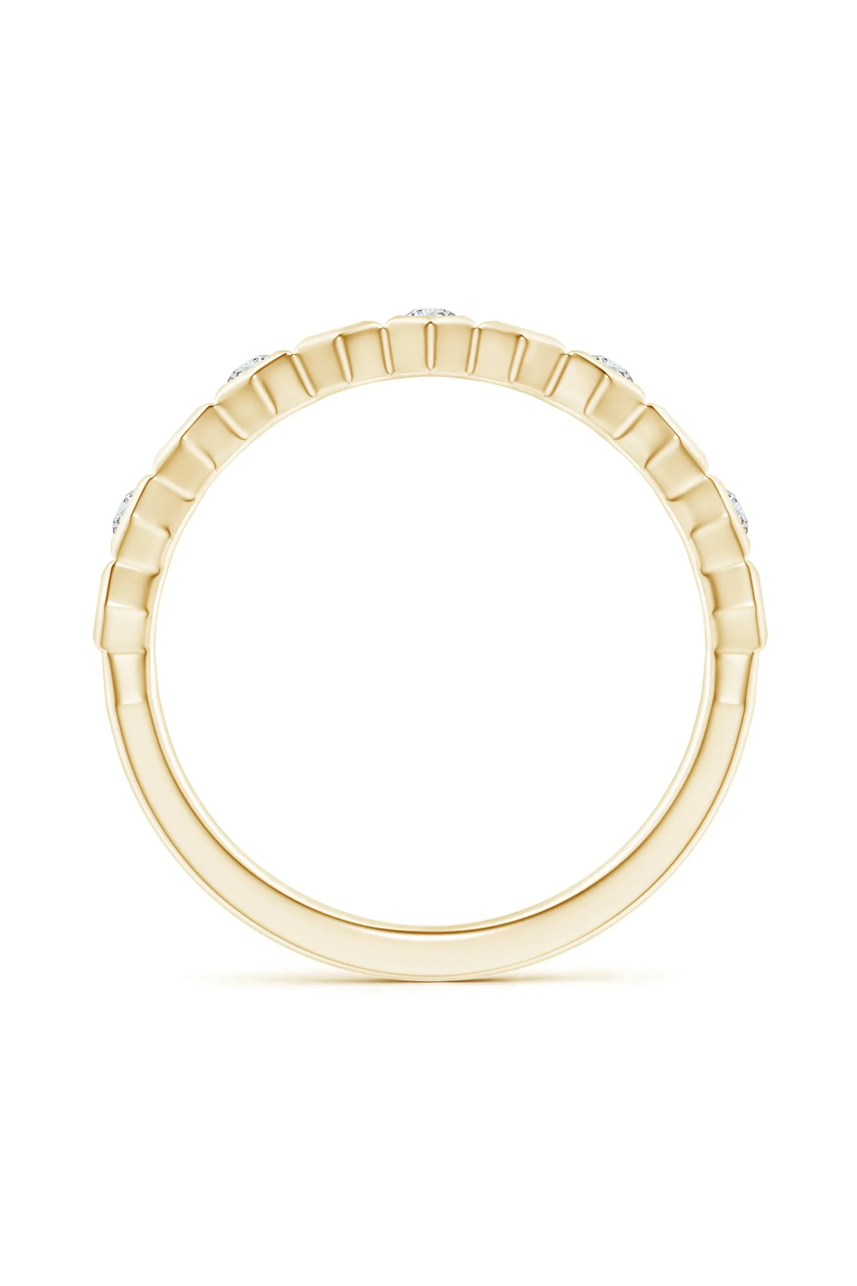 Natori Rings|Indochine-Indochine 14k Hexagon Alternating 5-Diamond Ring