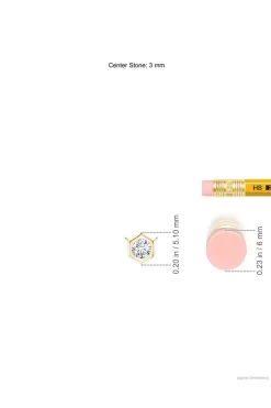 Natori Necklaces|Indochine-Indochine 14k Hexagon Frame Diamond Solitaire Necklace