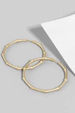 Natori Earrings|Indochine-Indochine 14k Medium Bamboo Full Circle Hoop Earrings