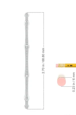 Natori Earrings|Indochine-Indochine 14k Pave Diamond 2.75 Inch Bamboo Hoops
