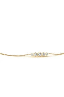 Natori Bracelets|Indochine-Indochine 14k Tapering Hexagon Diamond Bar Bracelet