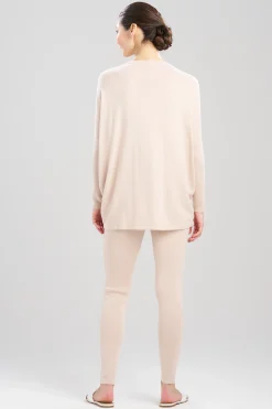 Natori Spa & Wellness|Lounge Tops-Indulge Boat Neck Long Sleeve Sweater