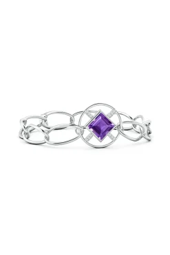 Natori Bracelets|Infinity-Infinity Concentric Circle 14K Gold And Amethyst Bracelet