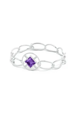 Natori Bracelets|Infinity-Infinity Concentric Circle 14K Gold And Amethyst Bracelet