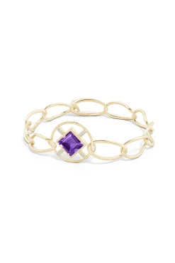Natori Bracelets|Infinity-Infinity Concentric Circle 14K Gold And Amethyst Bracelet