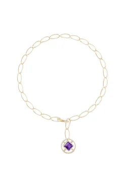 Natori Necklaces|Infinity-Infinity Concentric Circle 14K Gold And Amethyst Y Necklace