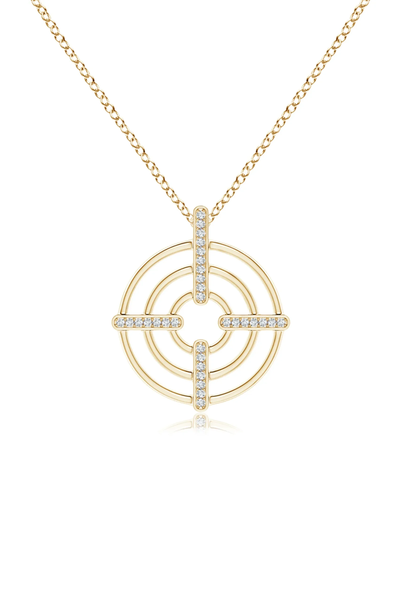 Natori Necklaces|Infinity-Infinity Concentric Circle 14K Gold Pendant Necklace