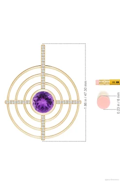 Natori Necklaces|Infinity-Infinity Concentric Circle 14K Gold And Amethyst Pendant Necklace