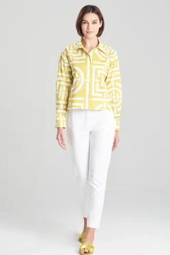 Natori Tops, Shirts & Tunics-Infinity Cotton Poplin Pleated Top