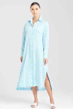 Natori Sleepshirts-Infinity Cotton Sateen Long Sleepshirt