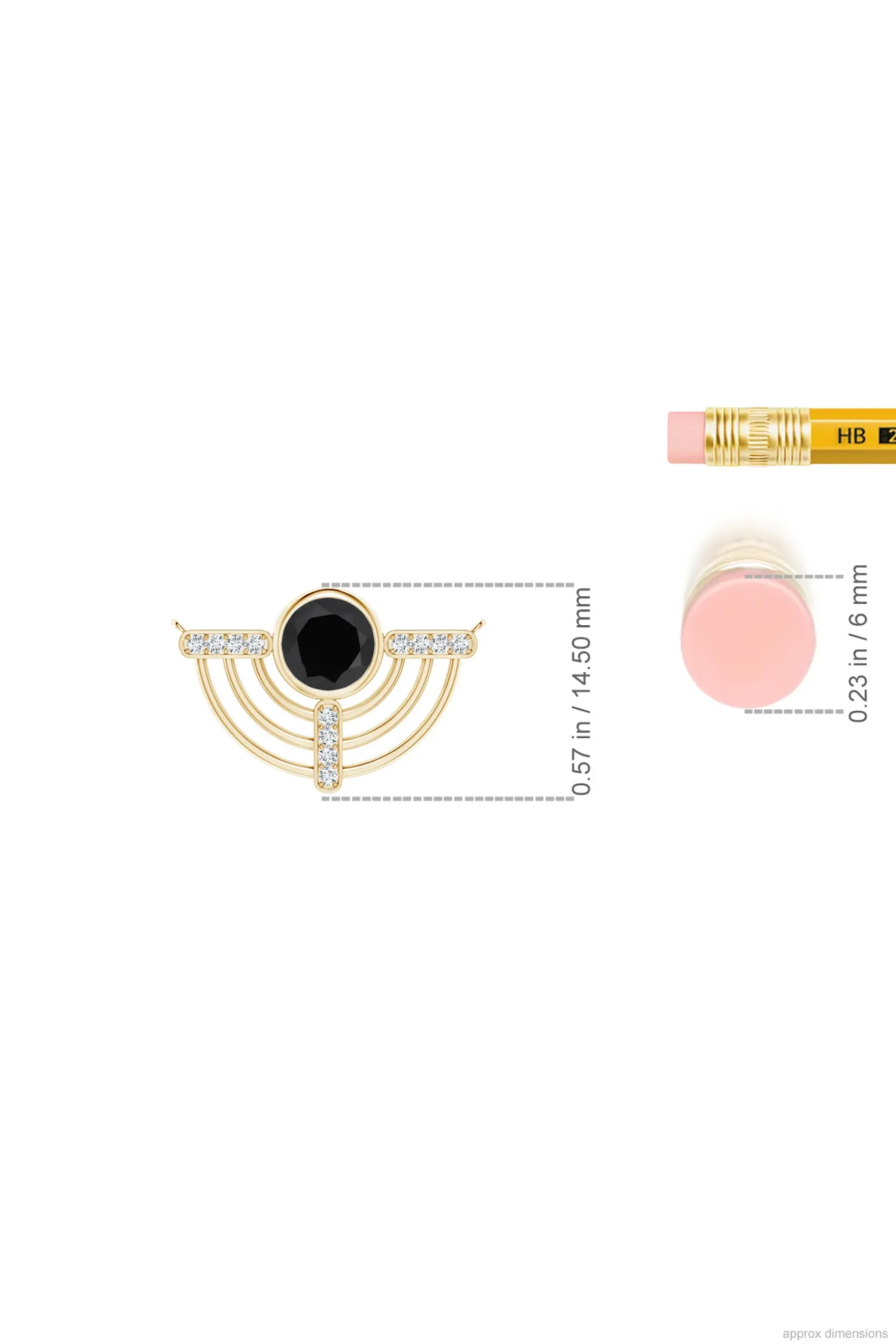 Natori Necklaces|Infinity-Infinity Half Concentric Circle 14K Gold And Black Onyx Pendant Necklace